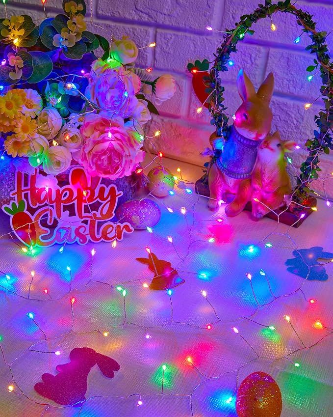 Fairy Lights Battery Operated, Twinkle String Lights Silver Wire 5 FT 60 LED - Image 5