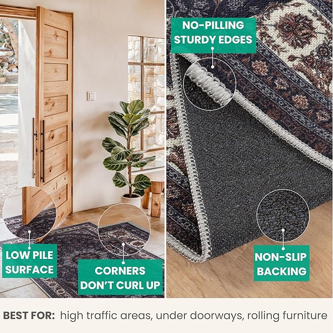 Bloom Rugs Washable Non-Slip 12 ft Runner - Image 4