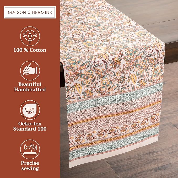 Maison d' Hermine Table Runner 100% Cotton Single Layer Table Runners 108 - Image 2