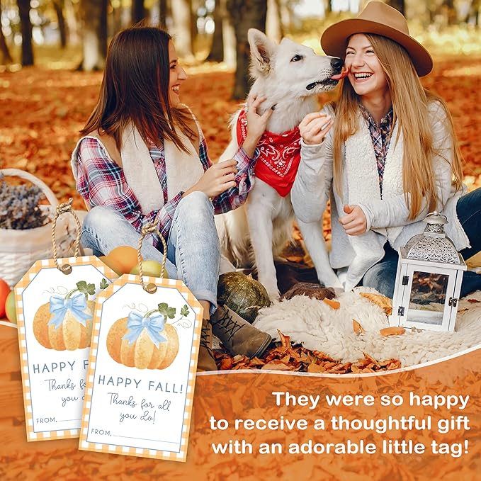 50 Pcs Fall Gift Tags, 2.1"×3.5" Thank You Gift Tags - Image 7