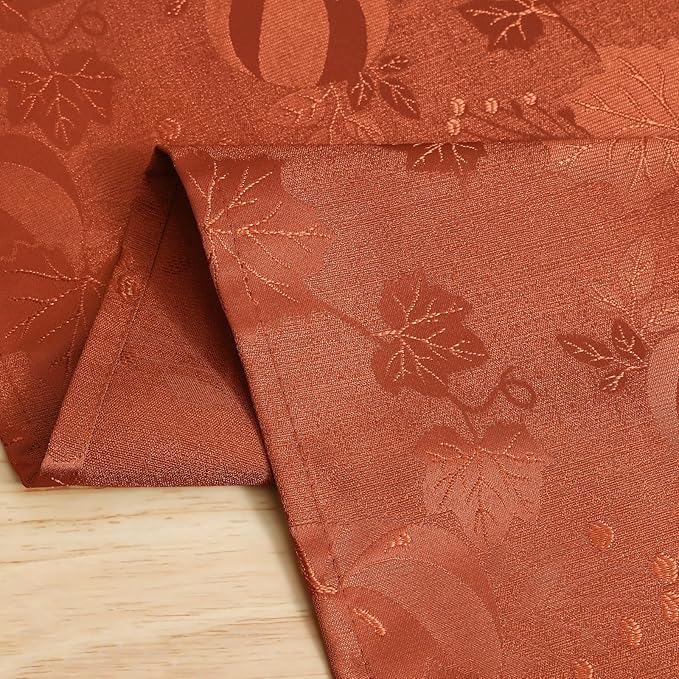 Smiry Thanksgiving Table Runner, 13x72 Inch Waterproof Fabric Damask Table - Image 5