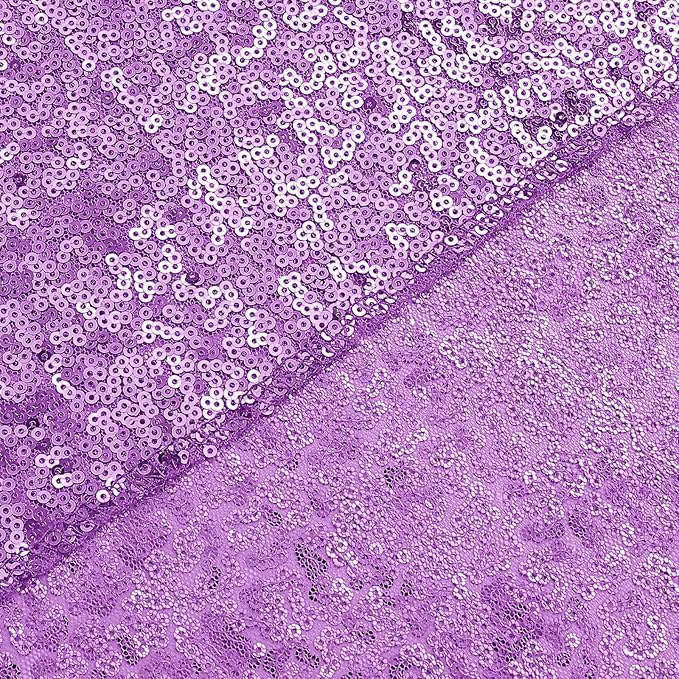 Sugargirl Lavender Purple Sequin Backdrop Curtain 2 Panels 2FTx8FT Glitter - Image 9