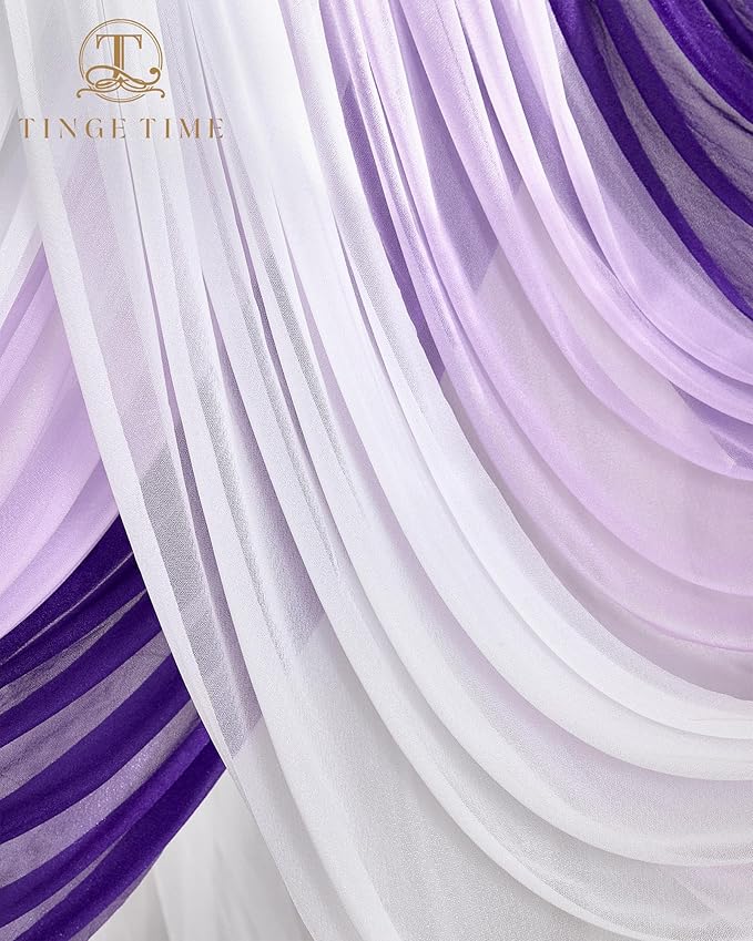 TINGE TIME 3 Panels Wedding Arch Draping Fabric - Image 6