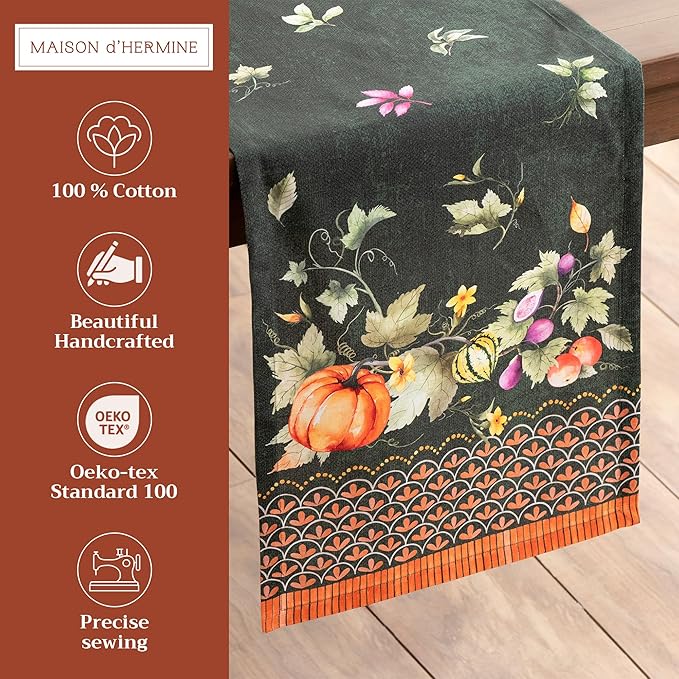 Maison d' Hermine Table runner 100% Cotton Single Layer Table Runners 72 inches - Image 2