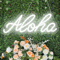 Aloha Neon Light Aloha Cold White Neon Sign by JIURUIFFC