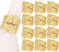 Gold Napkin Rings, Napkin Ring Set of 12, Napkin Holders by CLEENTABLE
