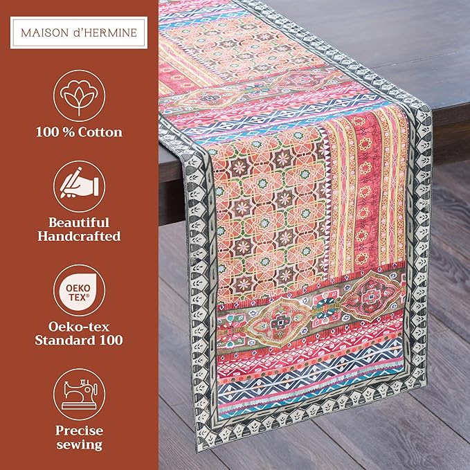 Maison d' Hermine Table Runner 100% Cotton Double Layer Table Runners 72 inches - Image 2