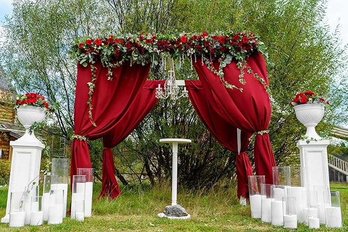 4 Panels Wedding Arch Draping Fabric 28" x 20Ft Chiffon Wedding Arch Drapes - Image 7
