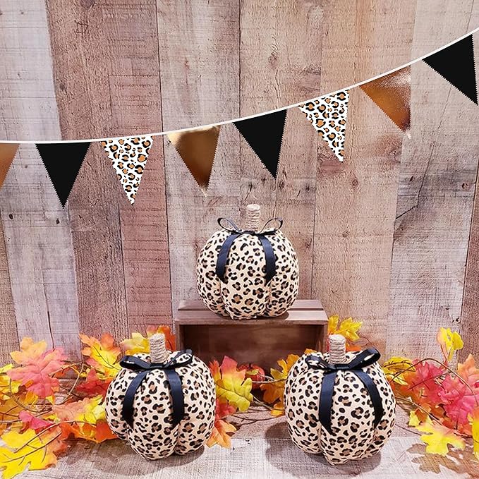 32Ft Cheetah Party Decorations Metallic Brown Black Leopard Triangle Banner - Image 5