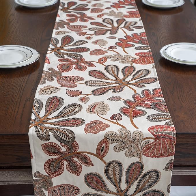 Mika Home Tropical Leaf Table Runner - Image 3