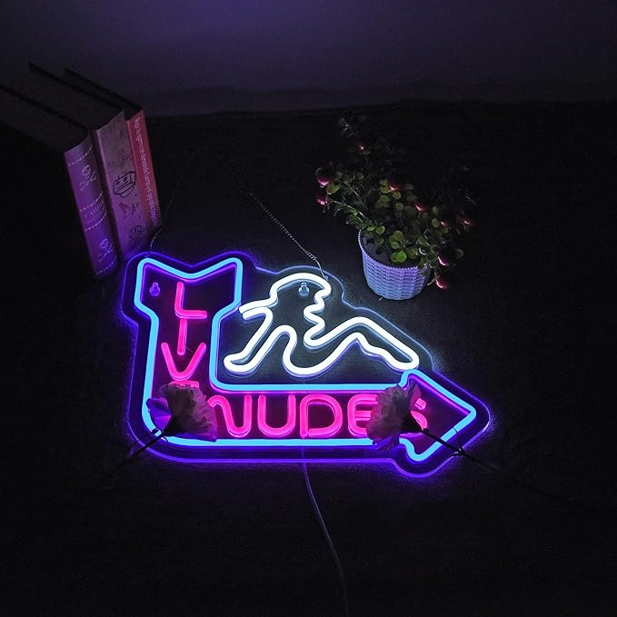Neon Sign for Wall Décor LED Live Batchroom Changing Room Restroom Neon Lights - Image 5