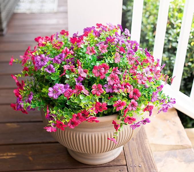 HyeFlora Artificial Flowers for Outdoor Indoor Garden Home Decoration, Faux - Image 5