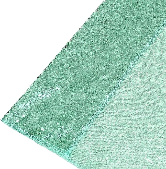 Eternal Beauty Sequin Backdrop Curtains, 2x8 Ft-2 Panels Mint Green Back Drop - Image 8