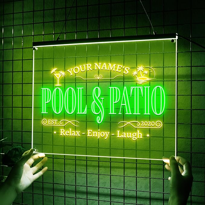 Personalized Pool & Patio Neon Sign, Custom LED Wall Light - Image 2