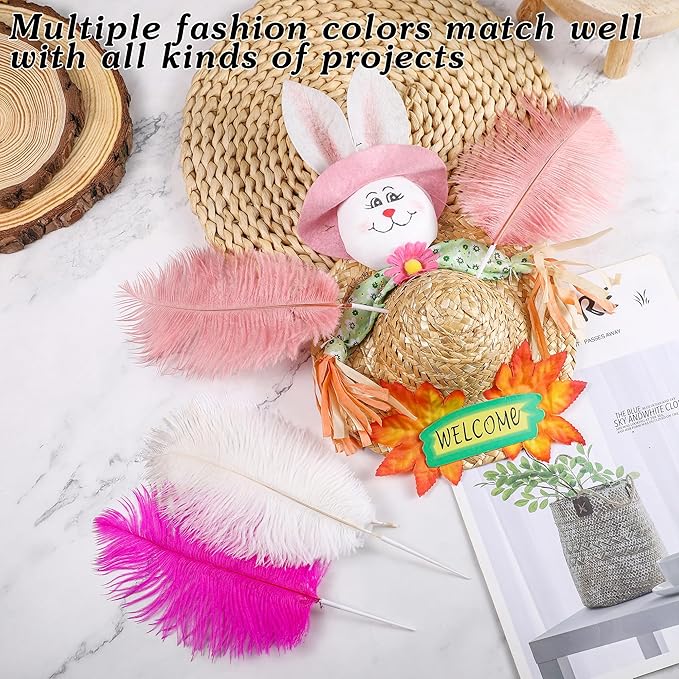 SOGUGOM Pink Craft Ostrich Feathers - Image 4
