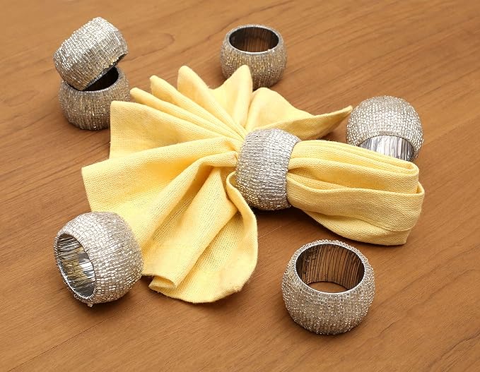 12 Pcs Beaded Napkin Rings - Image 7