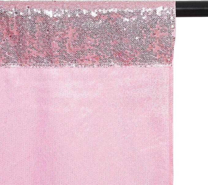 Poise3EHome 8Ft x 8Ft Fuchsia Pink Sequin Backdrop, Glitter Thick Satin Sequin - Image 7
