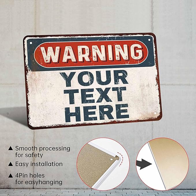 Custom Sign, Personalized Metal Signs, Customize - Image 2