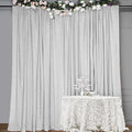 10FT x10FT Silver Metallic Spandex Backdrop, 1 Panel Glitter Sheer Photography by SFNSKY