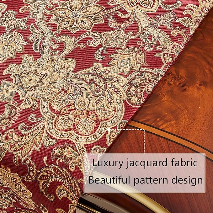 Luxury Vintage Table Runners 72 inches Long Embroidery Jacquard Fabric - Image 5