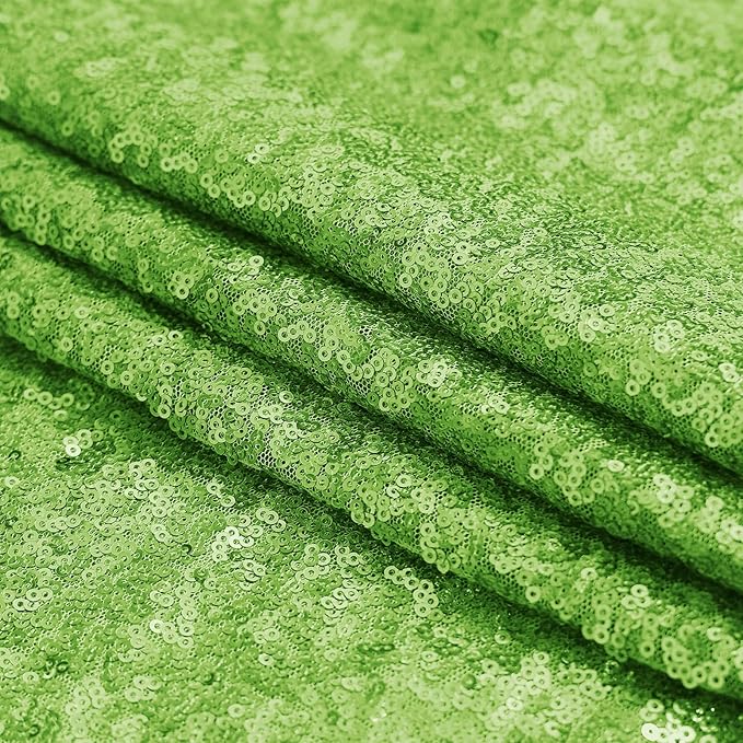 Sugargirl Apple Green Sequin Backdrop Curtain 4 Panels 2FTx8FT Glitter Apple - Image 9