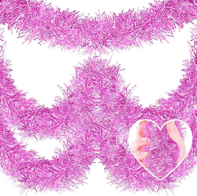 25 Feet Metallic Twist Tinsel Garland by Mebiornt