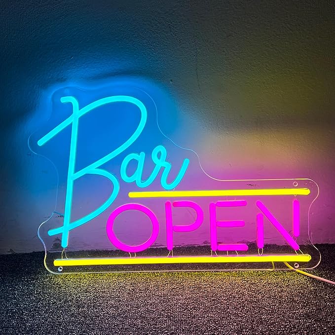 Open Bar Neon Sign Lights USB Neon Sign and Decor Led Light, Neon Signs - Image 3