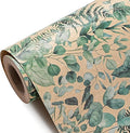 WRAPAHOLIC Kraft Eucalyptus Leaves Wrapping Paper Roll by WRAPAHOLIC
