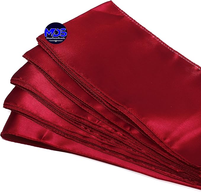 MDS Pack of 150 PCS Satin Chair Sashes Charmeuse Sateen Dining Chair Bows - Image 5