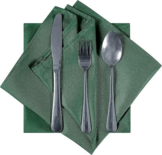 Cloth Napkins 17x17 inch Washable Polyester Dinner Napkins Soft Table Napkins - Image 3