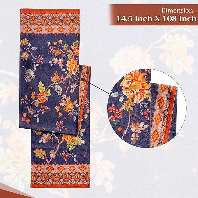 Maison d' Hermine Table Runner 100% Cotton Double Layer Table Runners 108 - Image 4