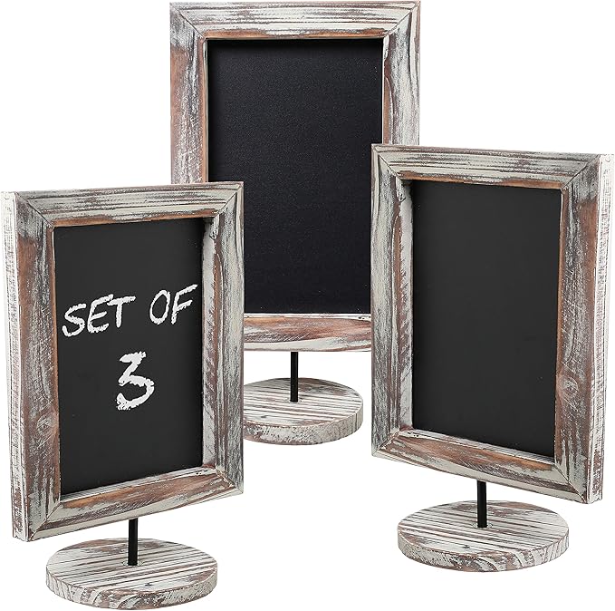 MyGift Set of 3 Tabletop Chalkboard Sign by MyGiftHome
