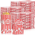 1200 Pcs Paper Popcorn Bags Bulk 2 oz Large Flat Bottom Boxes Red and White by Leinuosen