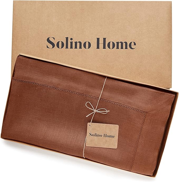 Solino Home Linen Cinnamon Tablecloth 60 x 144 Inch - Image 6