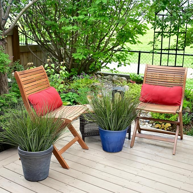 48PCS 17.3" Fake Plants Artificial Wheat Grass Greenery Plastic Plants Fake - Image 3