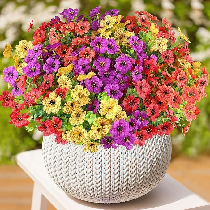 AmyHomie 16 Bundles Artificial Flowers - Image 2