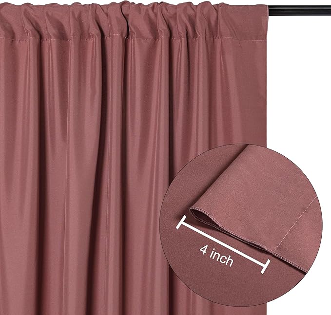 DWCN 10x8 FT Dusty Rose Backdrop Curtains - Image 3