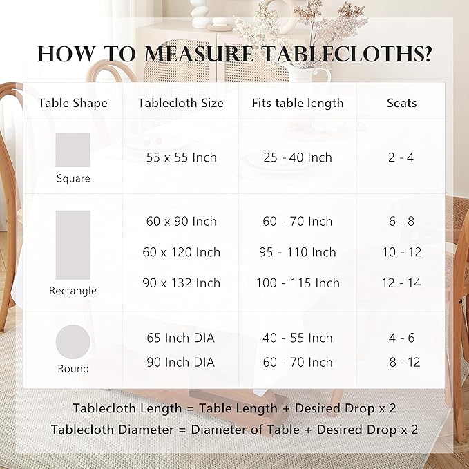 100% Pure Linen Tablecloths 60x90Inches, Rectangle Table Cloth - Image 6