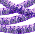 4 Pack Iridescent Fringe Float Curtain, Metallic Foil Fringe Garland Wall by ILHSTY