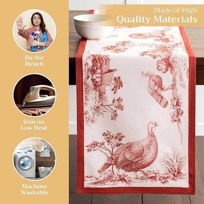 Maison d' Hermine Table Runner 100% Cotton Double Layer Table Runners 72 inches - Image 3