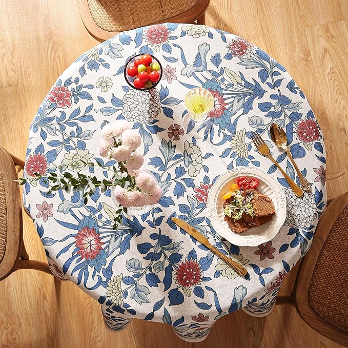 patdrea Designer Small Blue Tablecloth - Image 6