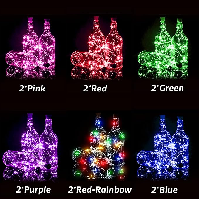 Bottle Lights 12 Pack 20 LEDs Cork Lights - Image 3