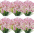 20 Bundles Artificial Flowers Outdoor UV Resistant Fake Flowers No Fade Faux by JEMONG