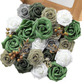 Christmas Artificial Flowers Poinsettia Flower Mix Silk Flowers Fake Roses by Garisey
