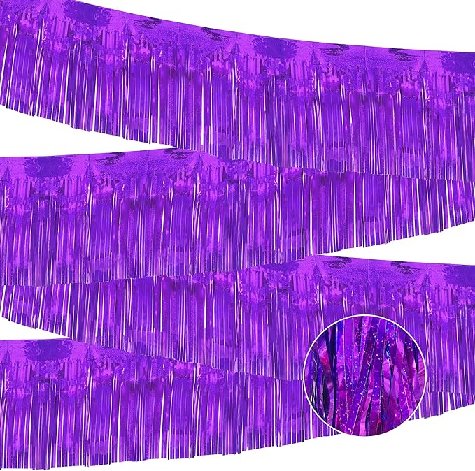 4 Pack 10 Feet Glitter Purple Parade Float Decorations by ILHSTY
