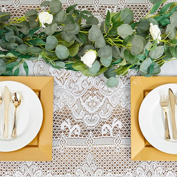 Juvale Rectangular Lace Tablecloth - Image 4