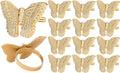 12 Pcs Gold Napkin Rings Set by CLEENTABLE