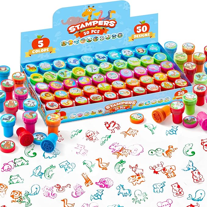 JOYIN 50 Pcs Animal Stamps for Kids, by JOYIN