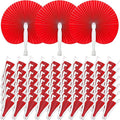 Handepo 200 Pieces Wedding Fans Folding Paper Fans Paper Fans Round Shaped by Handepo