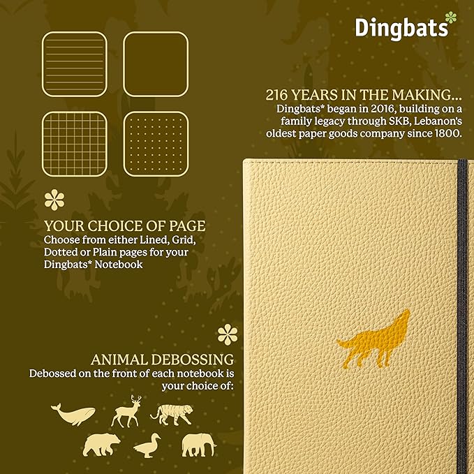 Dingbats* Wildlife Dotted Writing Journal Notebook A5 - Image 3